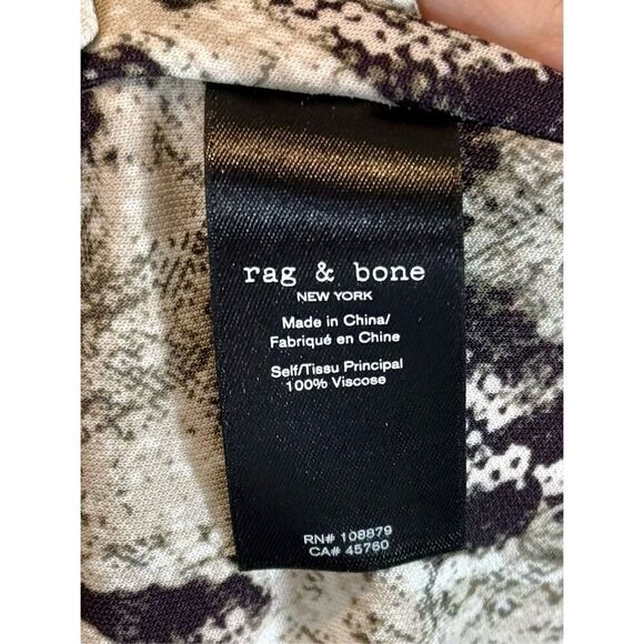 NWOT Rag & Bone Poppy Snakeskin Pattern Ruched Mini Dress Women’s Medium - Picture 7 of 11